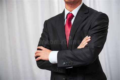 Businessman Folding His Arms Stock Photo Image Of Employer Employee