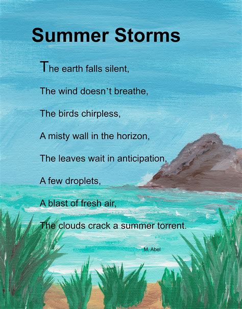 A Poem About Coming Storms Summer Storm Storm Artist Inspiration