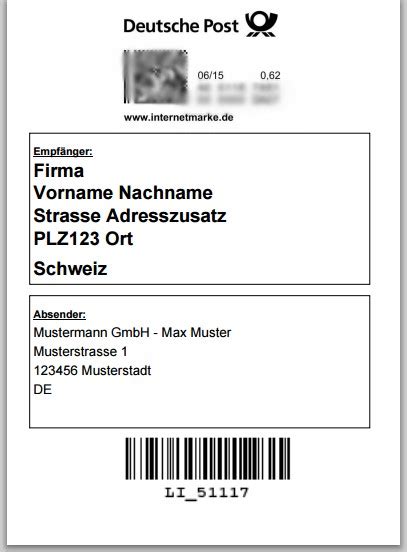 Dhl rücksendeetikett erstellen / gelöst: Internetmarke / Deutsche Post Versandsoftware