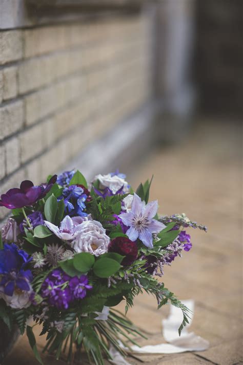 Wildwood Floral Co Jewel Toned Bridal Bouquet Lavender Amethyst