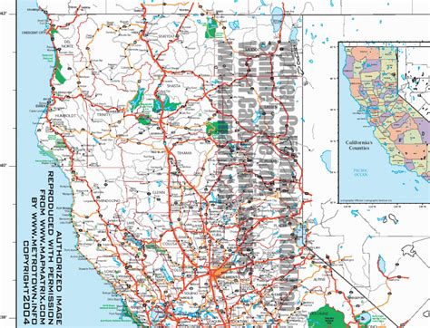 Driving Map Of Northern California Printable Maps