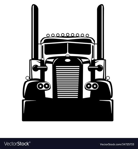 Semi Usa Truck Royalty Free Vector Image Vectorstock