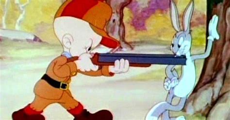 Elmer Fudd And Bugs Bunny Is That A Gun In Your Pocket Pinterest