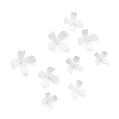 A large, windowless wall is the perfect canvas for creative decor. Umbra LLC Wallflower Wall Decor - Set of 10 - 1008099-660 | Flower wall decor, Stars wall decor ...