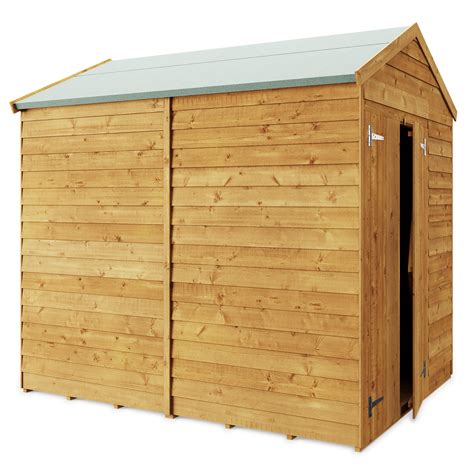 6ft X 8ft Apex Overlap Wooden Garden Shed 10 Year Warranty Free Uk