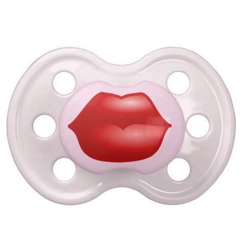 Red Lipstick Kiss Funny Girl Baby Pacifier Zazzle Com Baby Pacifier