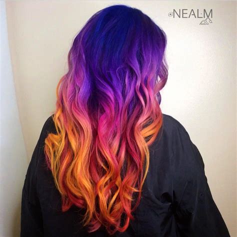 Purple And Orange Hair Uphairstyle
