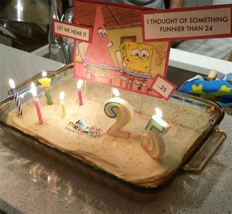 Turned 25 And Got A Classic Spongebob Cake Funny Spongebob Cake