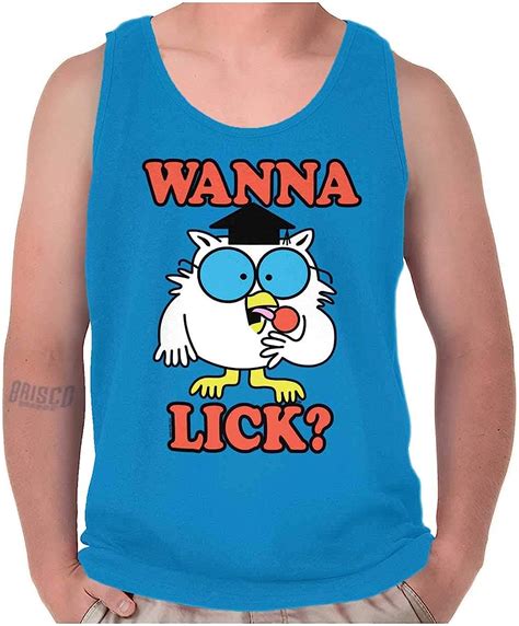 Wanna Lick Mr Owl Tootsie Pop Funny Tank Top T Shirts Men