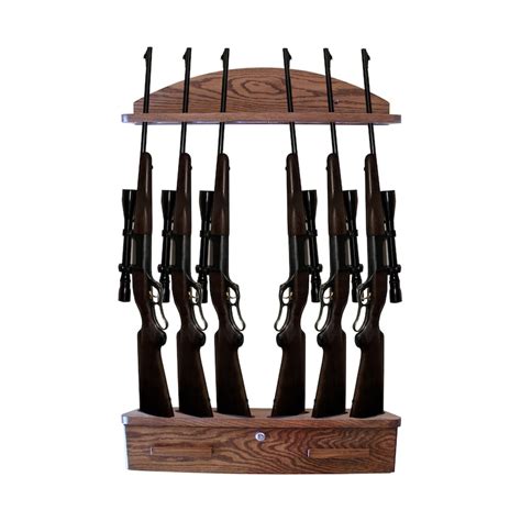 Gun Rack With Locking Ammo Cabinet 6 Gun Vertical Wall Display Etsy