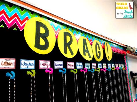Brag Tags In The Classroom Not So Wimpy Teacher Brag Tags Display