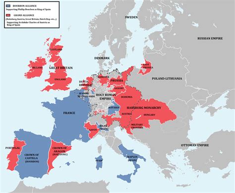 European Alliances During War Of The Spanish Succession 17011714 R