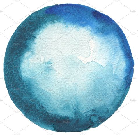 Circle Watercolor Painted Background High Quality Abstract Stock