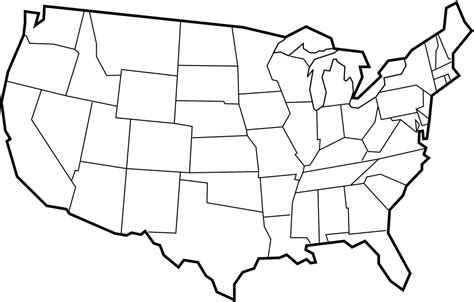 Printable Blank United States Map Clipart Best