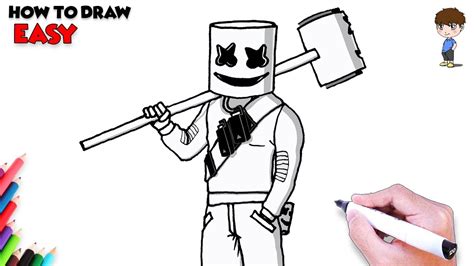 How To Draw A Fortnite Skin Easy Step By Step