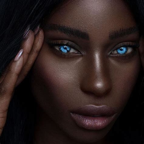 Beauty Girl Black Girl Blue Eyes Woman With Blue Eyes Black With
