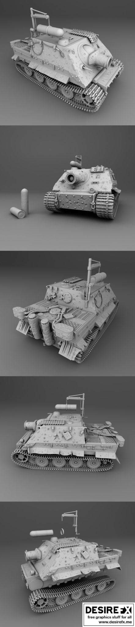 Desire FX 3d models Sturmtiger 38 cm RW61 auf Sturmmörser Tiger