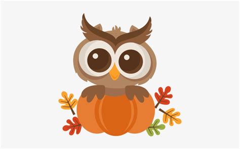 Vintage Halloween Clip Art Cute Owl On Pumpkin The