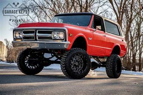Freshly Restored 1972 Gmc Jimmy Stands Red Orange High Just Like The
