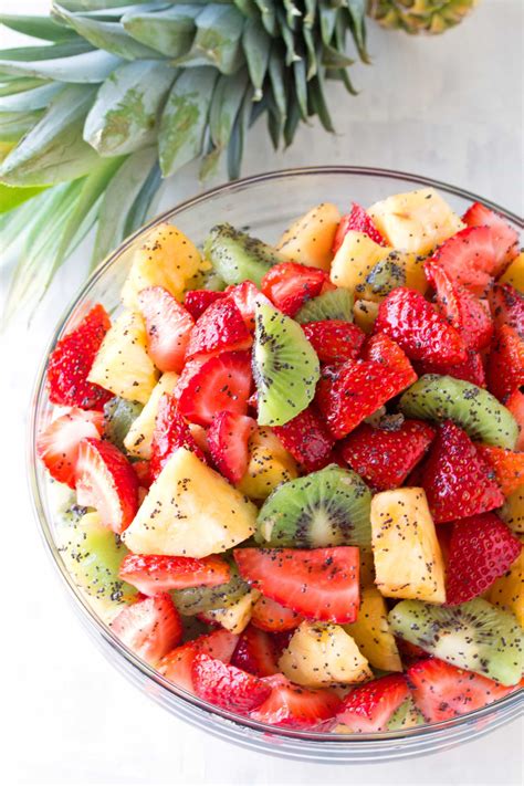 This Winning Combination Of Fruits Drizzled With A Lemon Poppy Seed