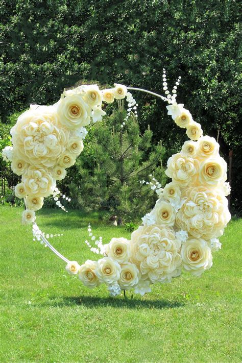 Wedding Arch Large Paper Flowers For Wedding Arbor Etsy Arch