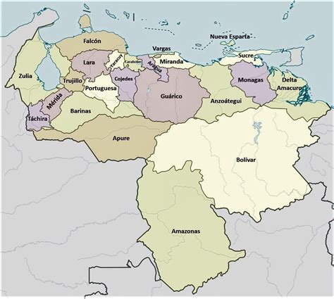 Mapas De Venezuela Para Descargar E Imprimir Con Regiones Capitales Images