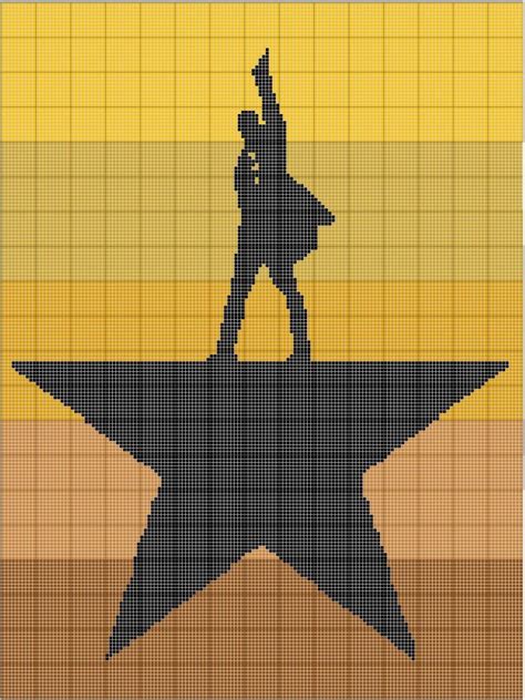A color printer works best for this, so you can easily select colors. Hamilton "My Shot" Crocheted Afghan | Graph crochet, Cross ...