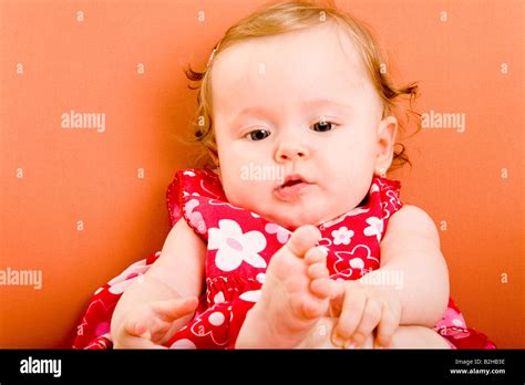 Baby Portrait Babe Infant Stock Photo Alamy