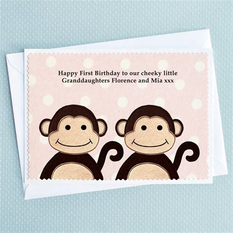 Personalised Twins Birthday Or New Baby Card By Jenny
