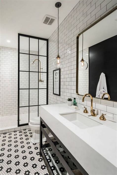 Using the tiles in the shower and bathtub area create a nice contrast. 45+ BEST STYLISH WHITE SUBWAY TILE BATHROOM IDEAS FOR YOUR ...