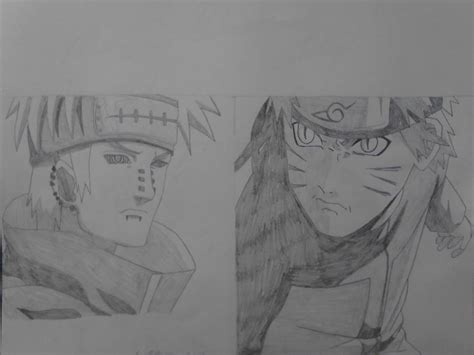 Pain Vs Naruto Drawing By Strikerwest On Deviantart