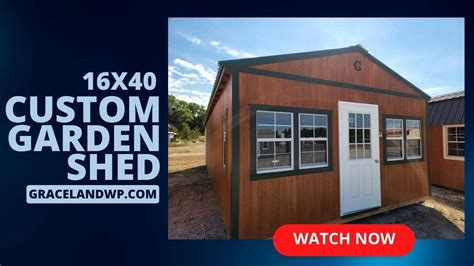 16x40 Garden Shed By Graceland Perfect Diy Tiny House Project For You