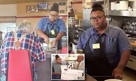 Waitress Viral Photo Of Her Helping Customer Leads To Scholarship