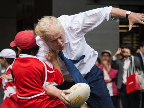 Boris Johnson Tackles Japanese Kid In Friendly Rugby Game
