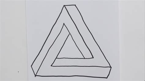 How To Draw Your Own Impossible Triangle Youtube
