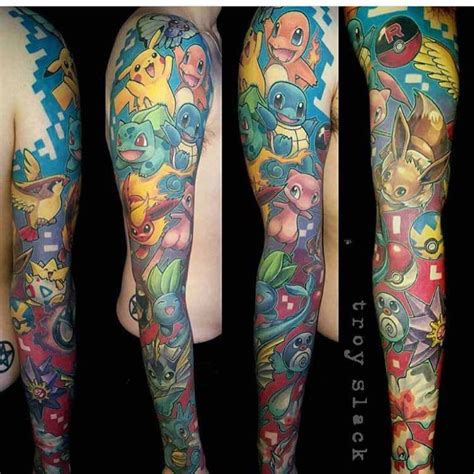 Pokemon Tattoo Sleeve Best Tattoo Ideas Gallery