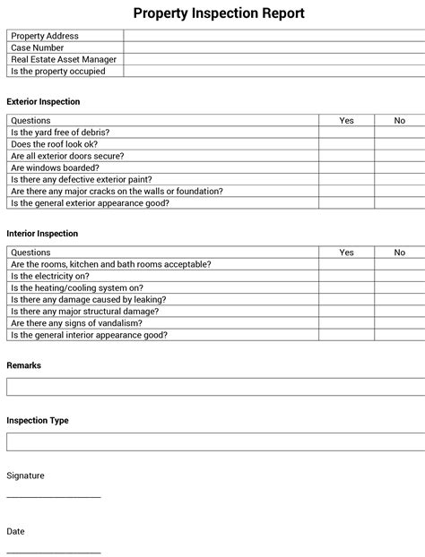 Free Home Inspection Report Template Word Free Printable Templates