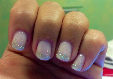 Glitter Fading French Mani Glitter French Nails Makeup Beauty