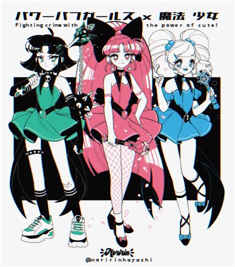 Artstation Powerpuff Girls In 90s Anime Style