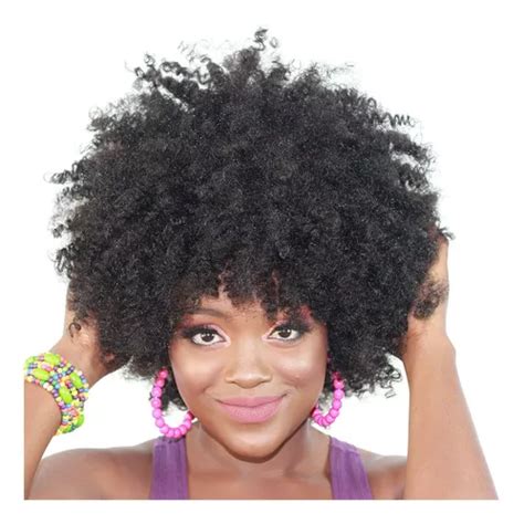 Peruca Wig Crespa Black Power Volumosa Afro Fibra Premium