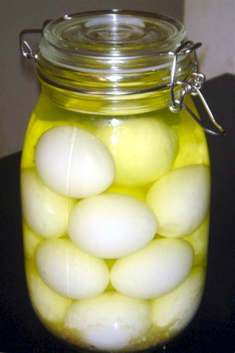 Pack the eggs into the jar, then pour over the vinegar mixture. Pickled Eggs Recipe — Dishmaps