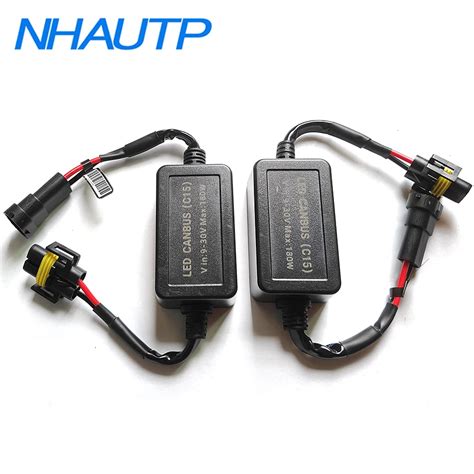 Nhautp Pair High Power H H H Led Decoder Car Fog Lamp Headlight Bulbs Canbus