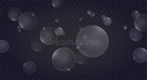 Transparent Bubbles And Drops Of Water Stock Illustration