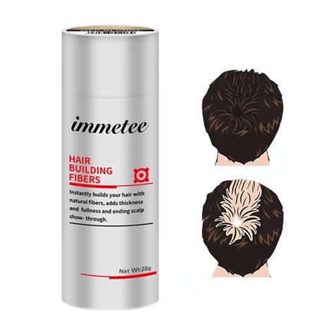 Immetee Keratin Hair Fiber Black Thick Hair Building Fibers 15 Colors Organic Hair Fiber Spray