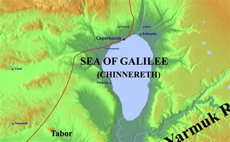 Sea Of Galilee Capernaum Map