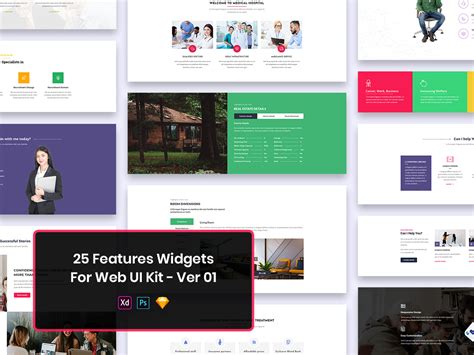 25 Features Widgets For Web Ui Kit Ver 01 Uplabs