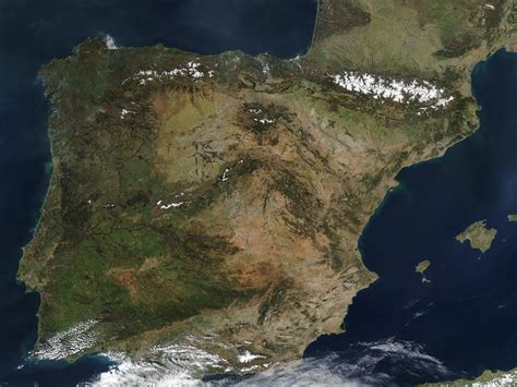 Nasa Visible Earth The Iberian Peninsula