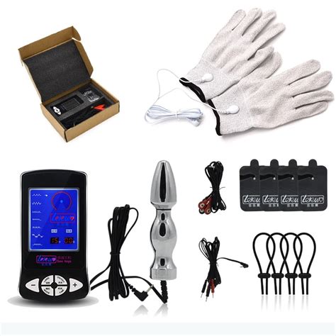 Electro Shock Kit E Stim Ring Big Electro Sex Anal Plug Gloves Electro Stimulation Sex Toys For