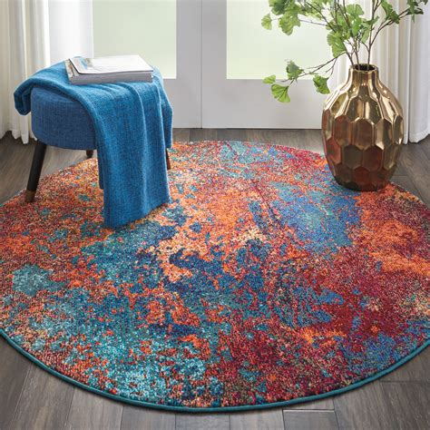 Nourison Celestial Colorful Abstract Atlantic Area Rug