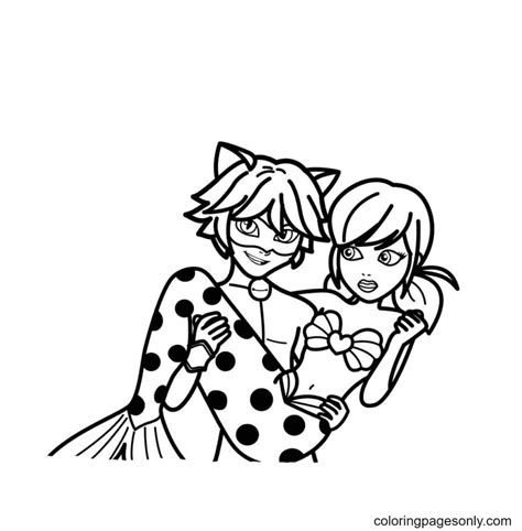 Collections Coloring Pages Ladybug And Cat Noir Latest Coloring